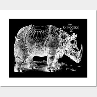 Durer's Rhinoceros in White Posters and Art